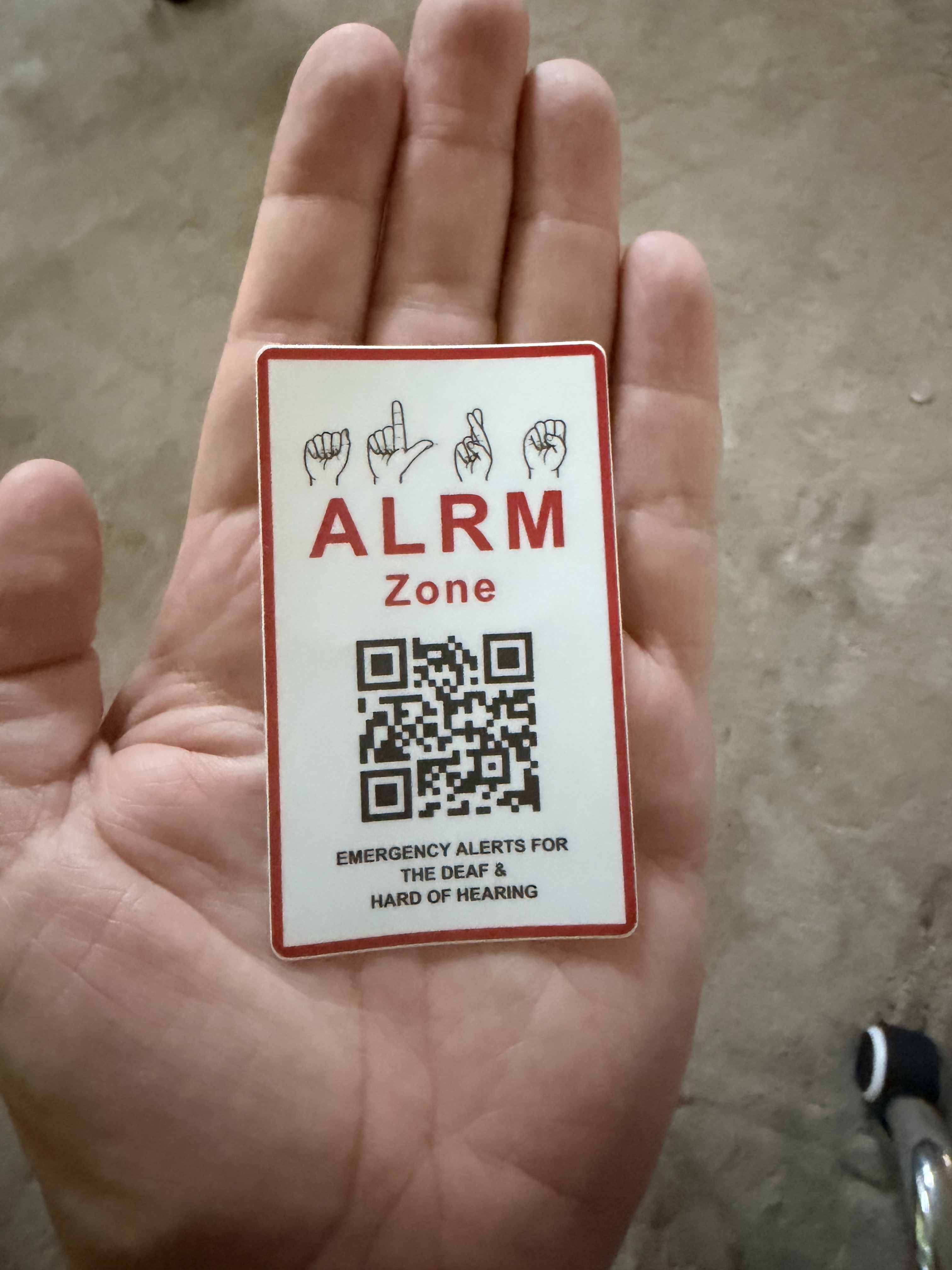 Sticker image of ALRM, an app for DHH 